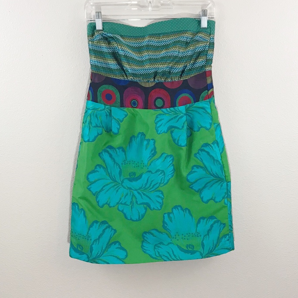 💐Desigual Small Strapless Art to Wear Dress